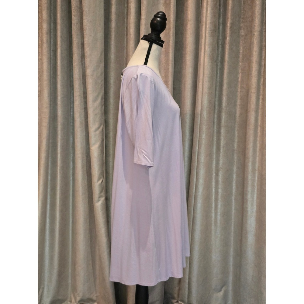 Eileen Fisher Wisteria Scoop Neck Tunic/Dress Purple Elbow Sleeve Medium - Picture 2 of 7